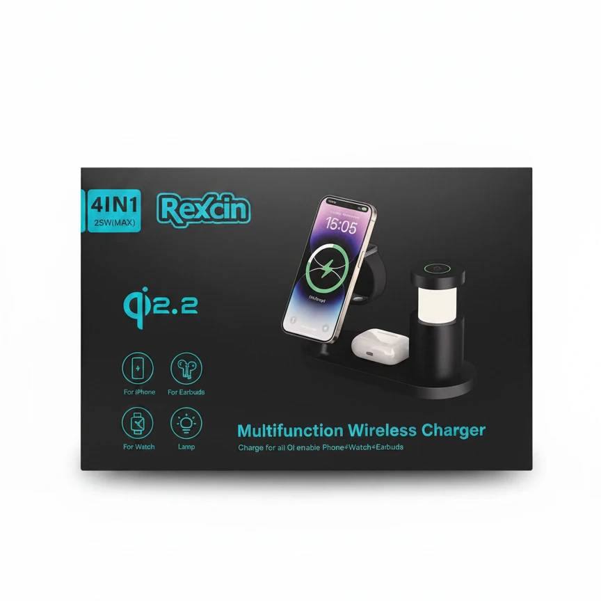 استند شارژر 4 در 1 25 واتی رکسین مدل REX-W23