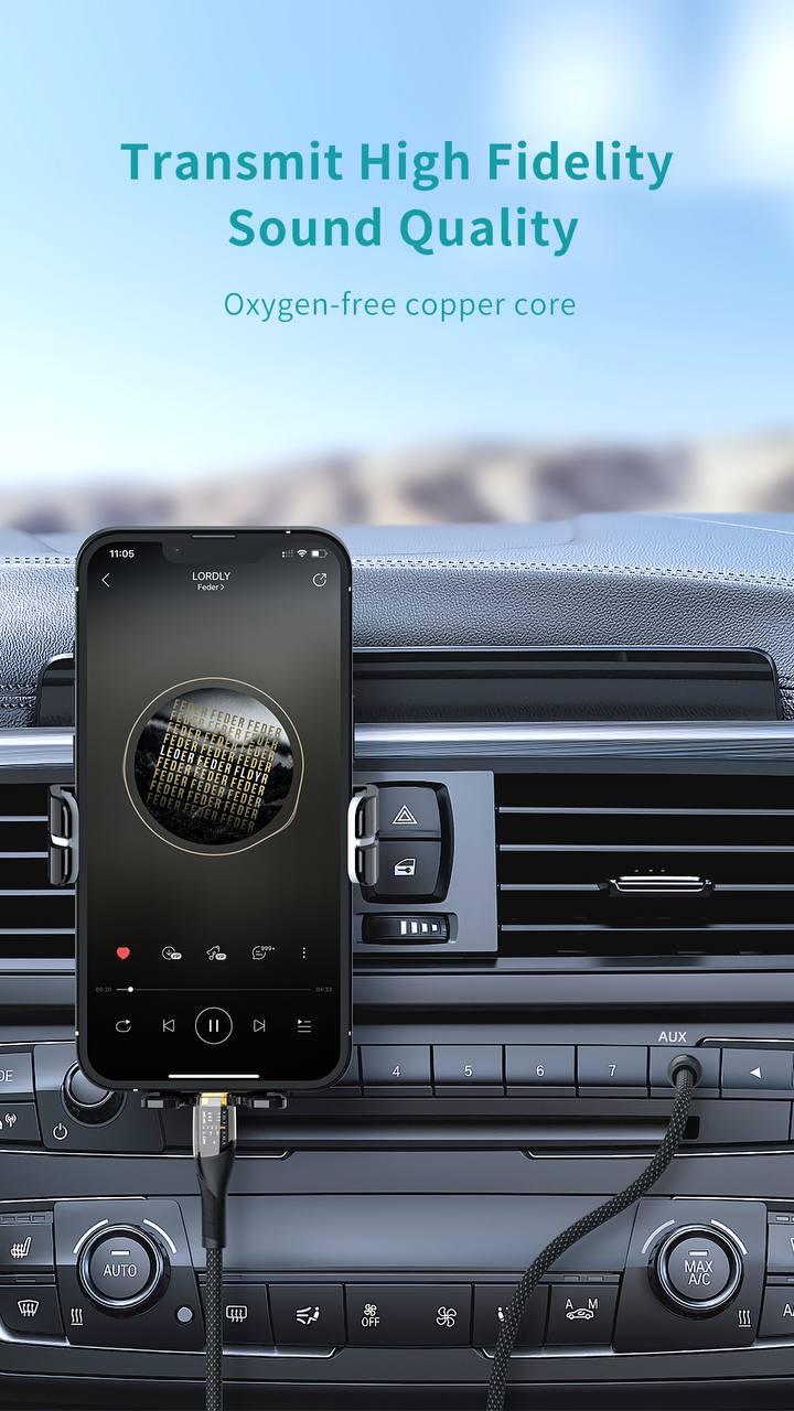 کابل تبدیل لایتنینگ به AUX رکسین مدل REX-H09
