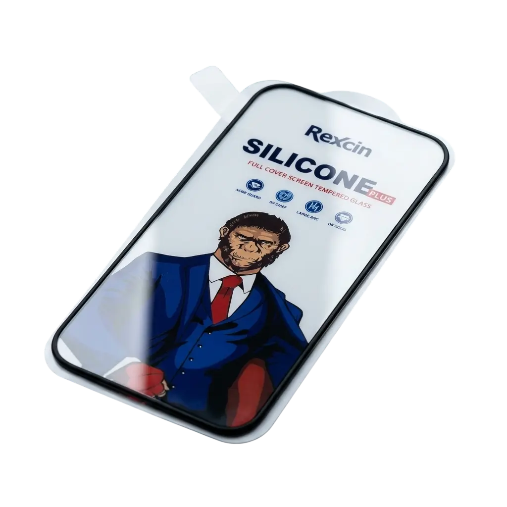 گلس شفاف رکسین مدل Silicon Plus با لبه سیلیکونی