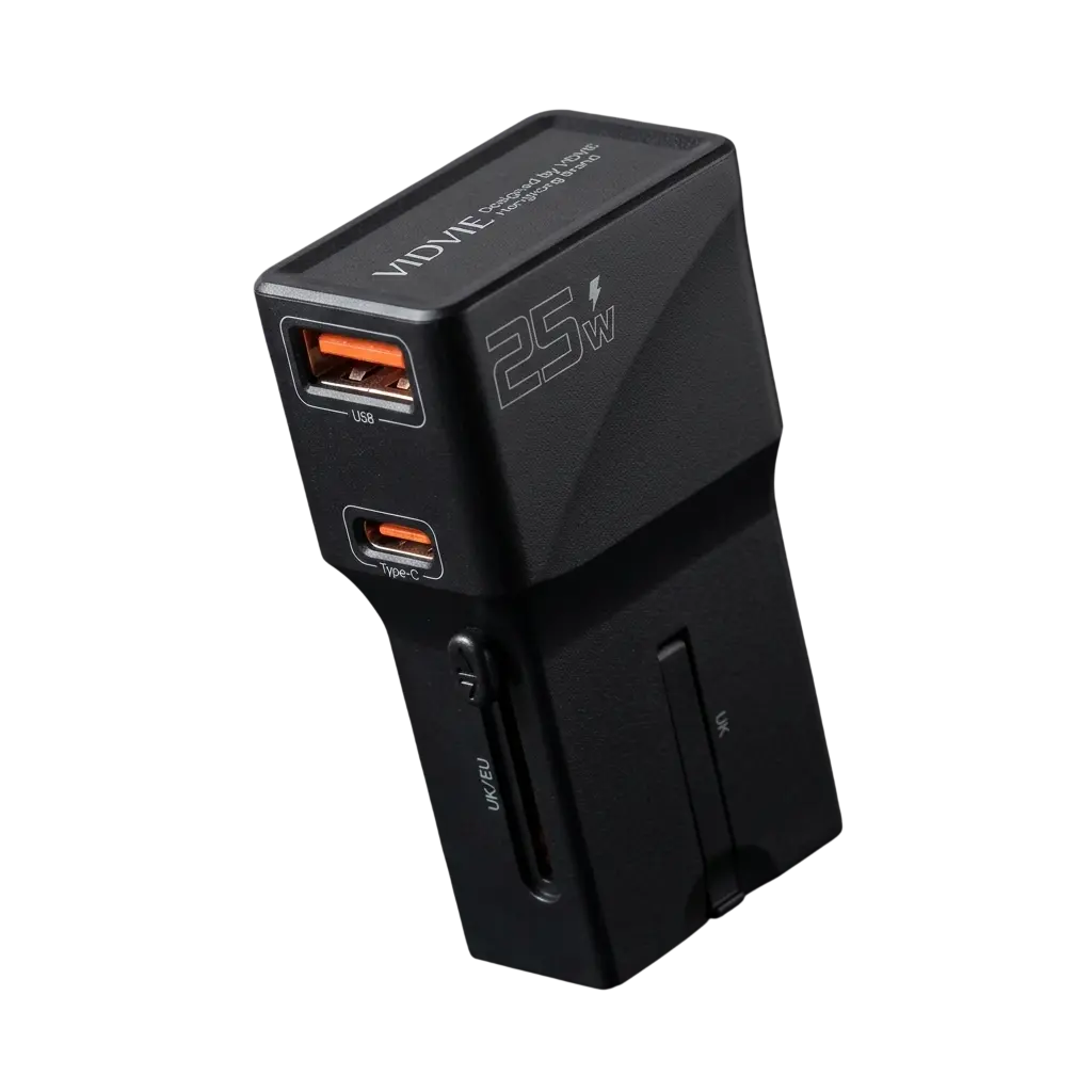 آداپتور-شارژر-۲۵-وات-دو-پورت-ویدوی-مدل-VIDVIE-TA4405