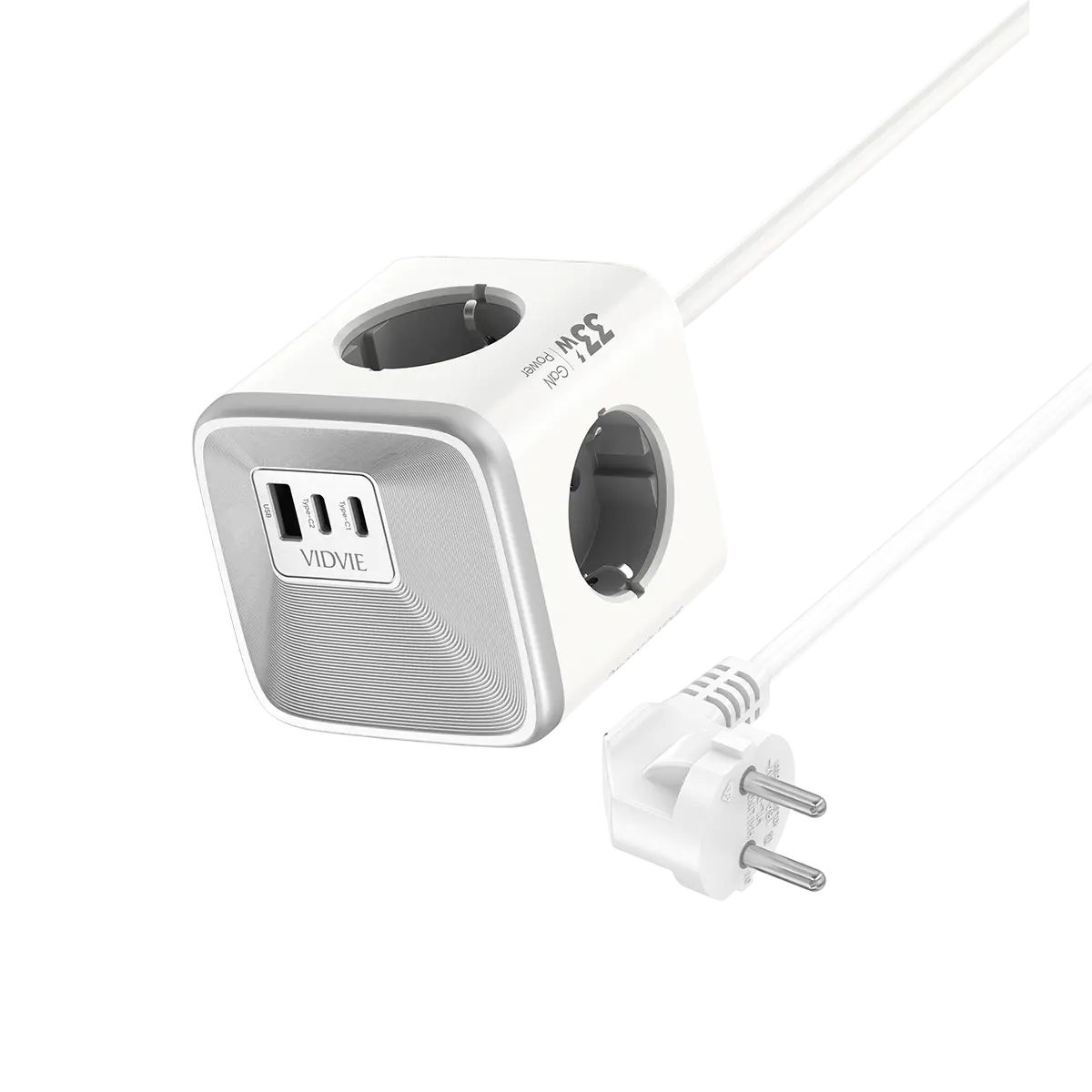 شارژر و چندراهی مکعبی ویدوی مدل VIDVIE XL-PSE04 GaN Magic Cube Socket